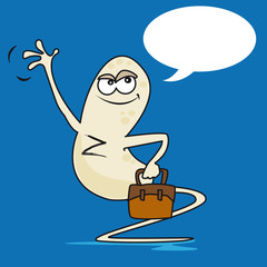 représentant commercial spermatozoïde ver