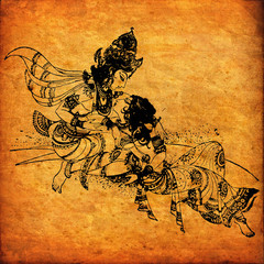 An old Radha Krishna paintings