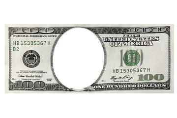 One hundred dollars frame