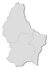 Obraz premium Map of Luxembourg