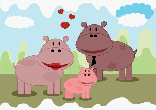 Hippo family, vector