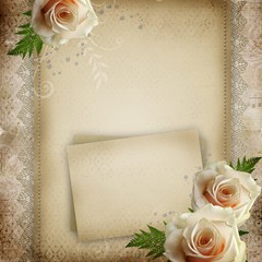 vintage beautiful wedding card