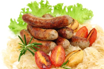 Würstchen, Sauerkraut