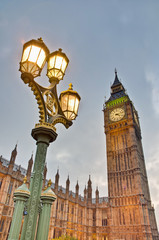 Fototapeta na wymiar Big Ben Zegar wieżowy w Londynie, Anglia