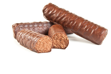 chocolate candies cut