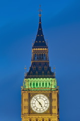 Big Ben tower clock at London, England
