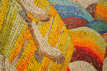 mosaic on the wall