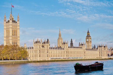 Houses of Parliament at London, England