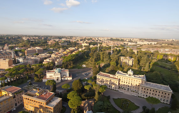Vista de la residencia del Vaticano,Roma