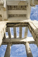 Deurstickers Beneath the Propilea on Acropolis in Athens © omdim