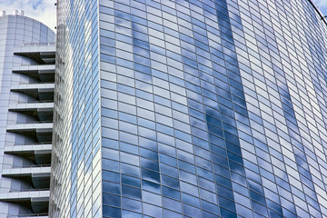 Fototapeta na wymiar Glass wall of modern building
