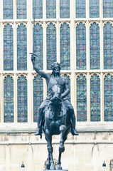 Naklejka premium Richard 1st statue at London, England