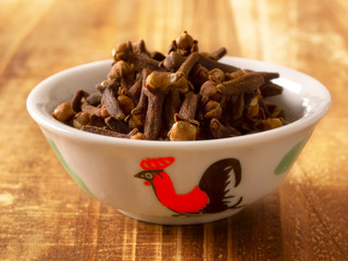 close up of a bowl of cloves