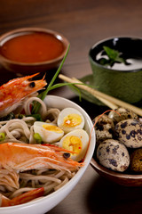 Bowl of Noodles with seafood