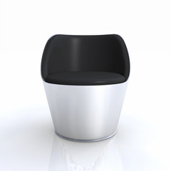 Clubchair black silver