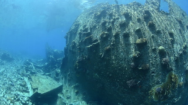 Shipwreck in Shallow water