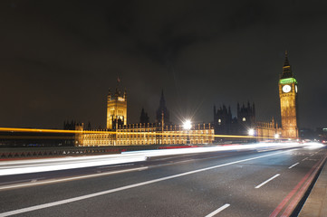 Fototapeta na wymiar Westminster Bridge at London, England
