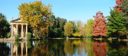 Obraz premium Villa Borghese, Świątynia Eskulapa, Rzym
