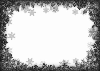 Winter frame black chrystals