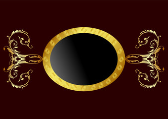 Gold and black design element