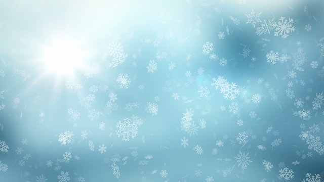Sunny snowfall- loopable background