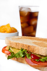 Home Made Sandwich with Chips