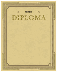 Vintage frame, certificate or diploma template