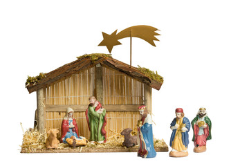 Weihnachtskrippe freigestellt