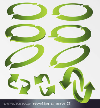 eps Vector image: recycling an arrow 2