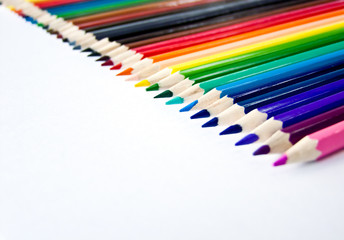 An array of pastel colors.