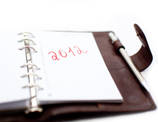 2012 nouvel an écrit en rouge