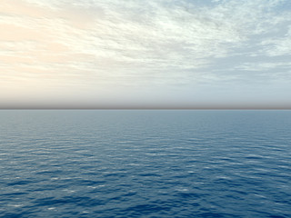 Fototapeta premium High resolution blue water and sky