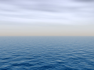 Obraz premium High resolution blue water and sky