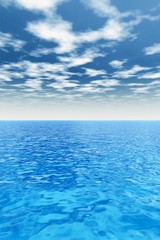 Obraz premium High resolution blue water and sky