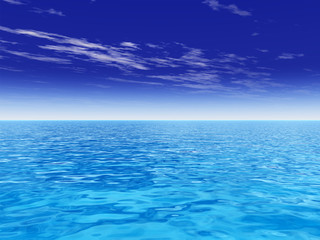 Obraz premium High resolution blue water and sky