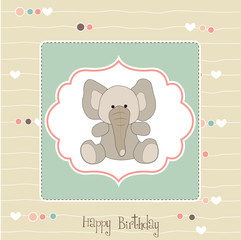 greeting card with elephant