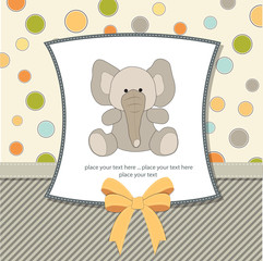 greeting card with elephant