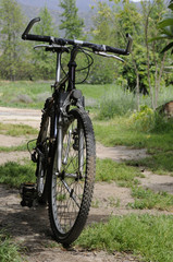Fototapeta na wymiar Bicicleta, zona rural