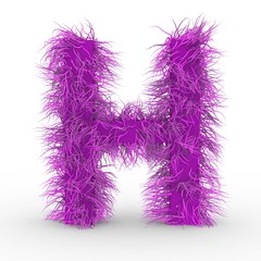 Texteffekt Haare Pink Buchstabe H