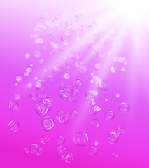 Underwater bubbles.