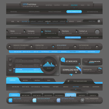 Web site design template navigation elements