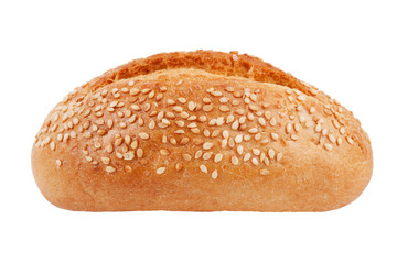 The little red-cheeked French bun with sesame seeds