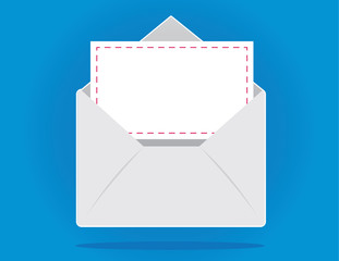 Floating envelope with letter