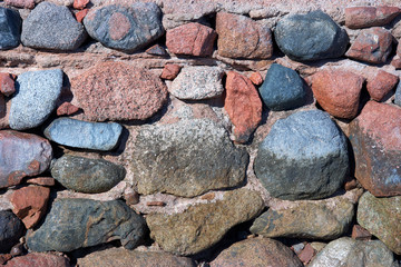 Close up of the castle stone wall