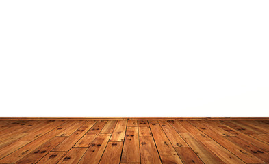 Weisse Wand mit Holzboden - Eiche mit Astl&ouml;chern