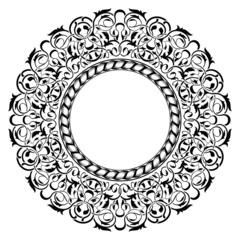 Black frame with ornamental border