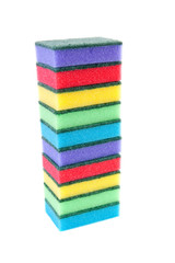 Pile of colorful sponge scourer