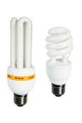 Electric lamps are isolated on a white background