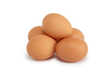 Eggs On White