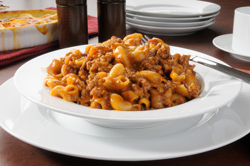 Macoroni and beef dinner
